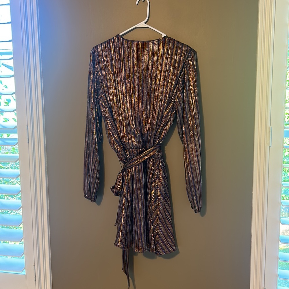 Ramy Brook Metallic Elise Wrap Dress - Picture 8 of 8